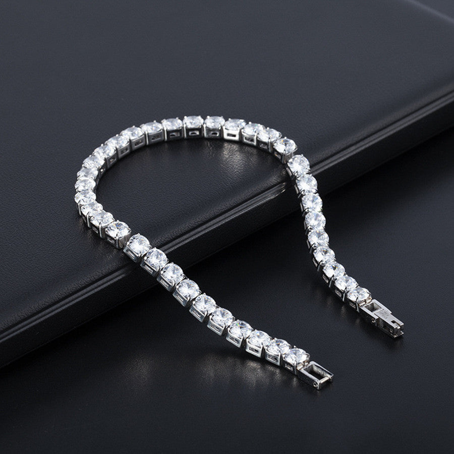 925 Silver Moissanite ,Tennis Chain, Pendant Bracelet ,Necklace
